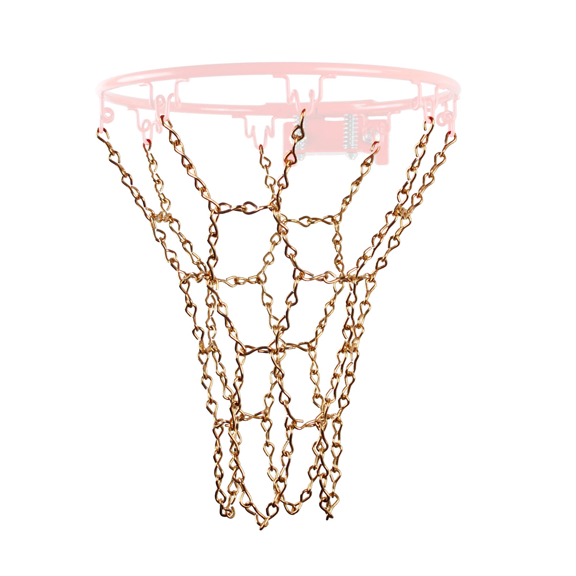 8-Hook Chain Basketball Net For Mini Hoops - Metal Replacement Net For Indoor Goals